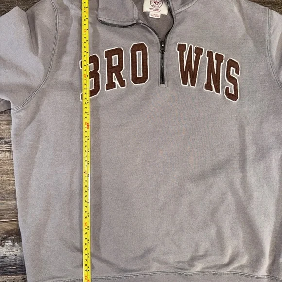 47 Brand Cleveland Browns Quarter Zip Pullover XL - Picture 7 of 7